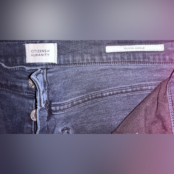 CITIZENS OF HUMANITY โญ๏ธ Olivia Ankle Jeans, size 27, Dark Blue, Stretchy, EUC - Picture 3 of 7